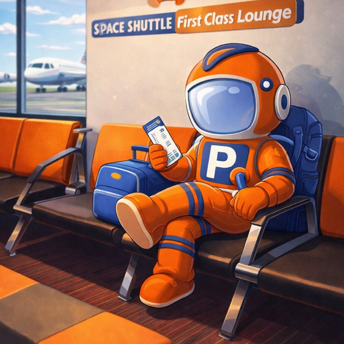 astronaut sitting on the bench
